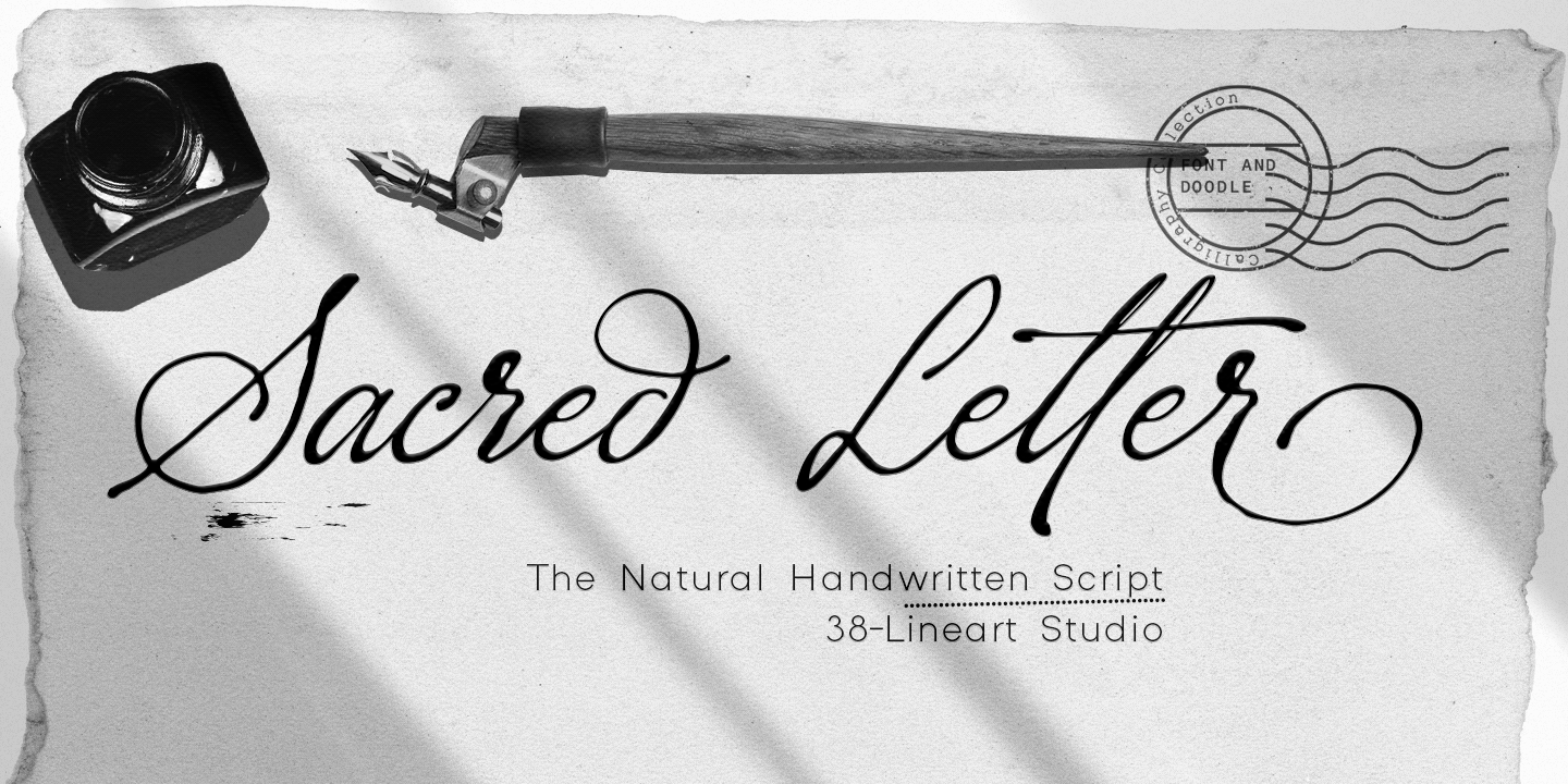Пример шрифта Sacred Letter Regular
